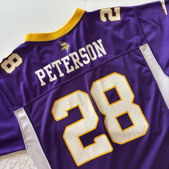 Adrian Peterson #28 Minnesota Vikings NFL Football Jersey Reebok Youth XL - Picture 1 of 16
